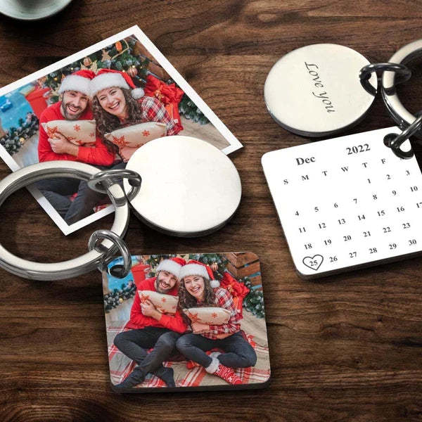 Portachiavi Con Foto Personalizzata Portachiavi Con Calendario Inciso Regali Neri - soufeelit