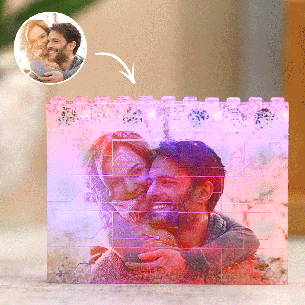 Custom Led Photo Light Building Brick White Light Up Building Bricks Gift For Kids - soufeelit