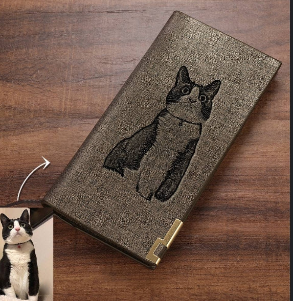 Portafoglio In Pelle Champagne Con Foto Incisa Personalizzata&Personalizzare Un Portafoglio