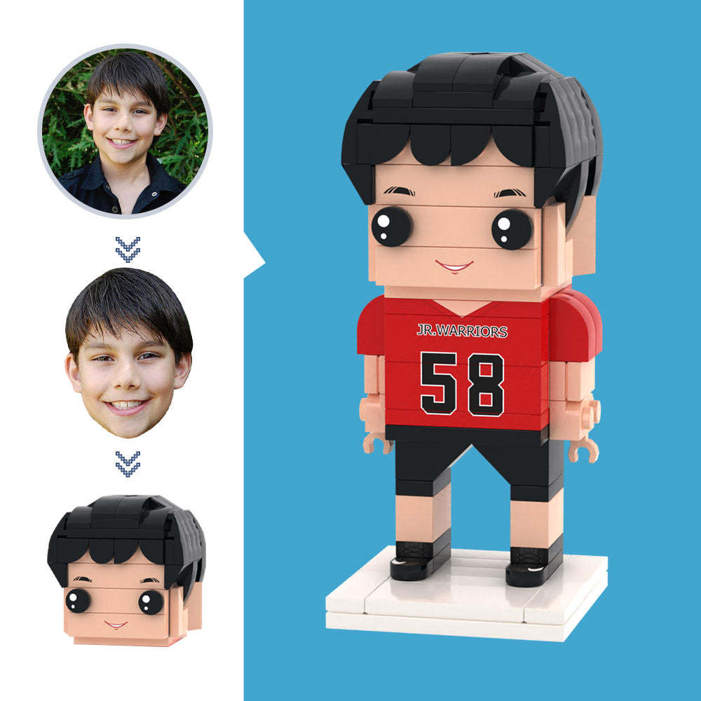 Personalizzato Head Basketball Boy Figures Piccolo Giocattolo A Blocchi Di Particelle Regali Di Arte Del Mattone Personalizzabili - soufeelit