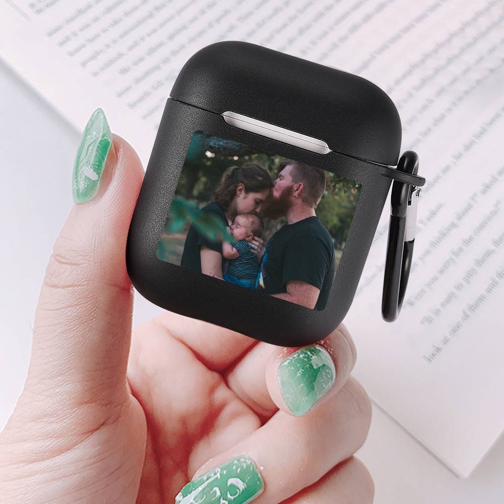 Custodia Per Foto Custodia Per Cuffie Airpods Regalo Per La Famiglia - Nero