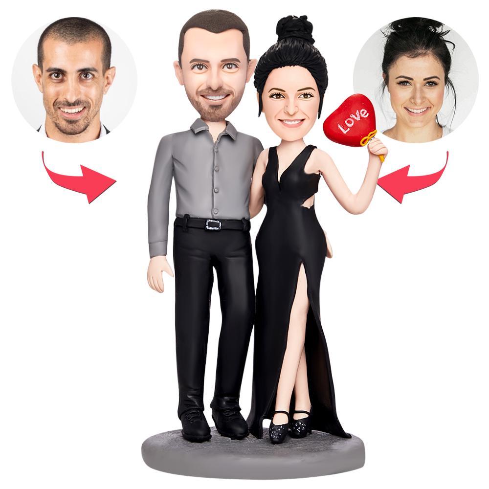 Regalo Di San Valentino Give You My Love Bobblehead Personalizzato Con Testo Inciso - soufeelit