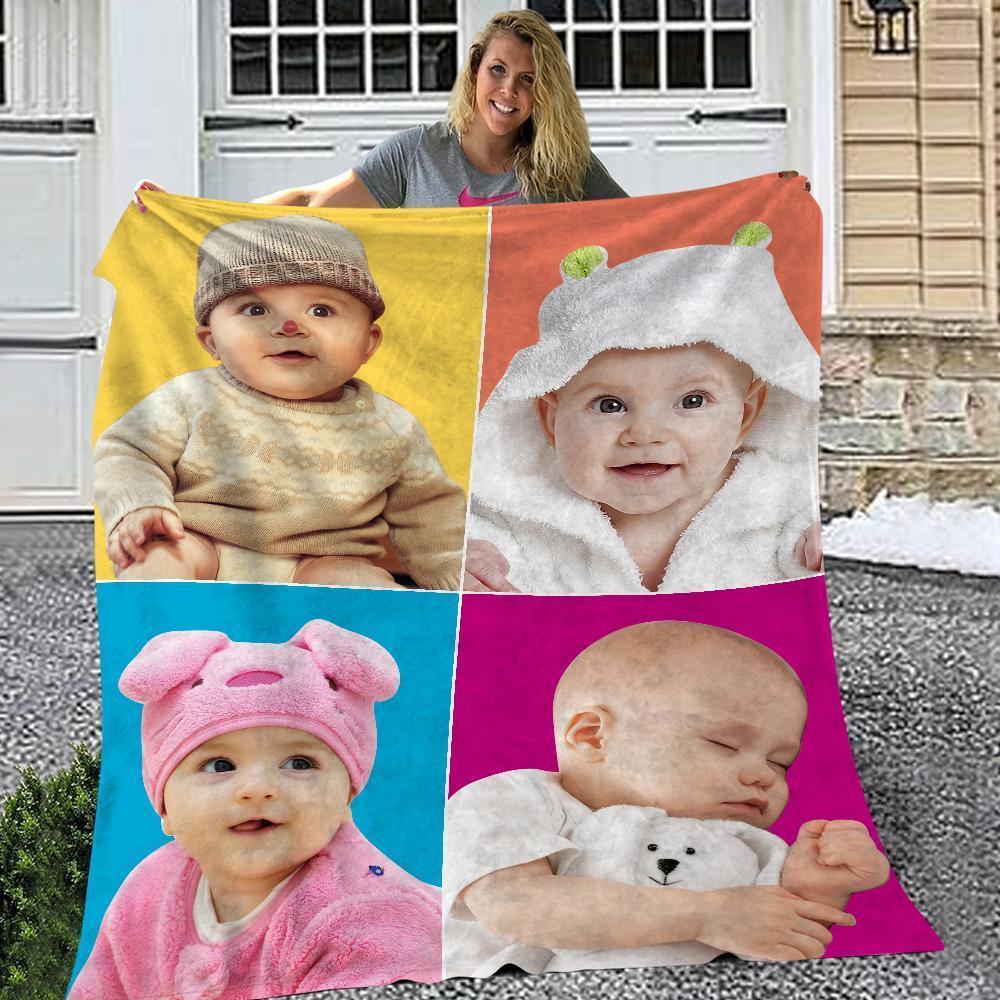 Coperta Fotografica Personalizzata Coperte Collage Personalizzate Con Coperta Fotografica Commemorativa Della Famiglia Di Immagini