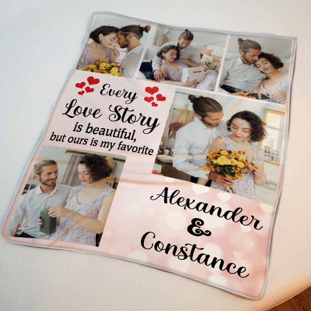 Coperta Con Foto Personalizzata Di San Valentino Per Le Coppie, Regalo Personalizzato Per La Coperta Di San Valentino.