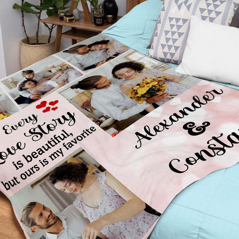 Coperta Con Foto Personalizzata Di San Valentino Per Le Coppie, Regalo Personalizzato Per La Coperta Di San Valentino.