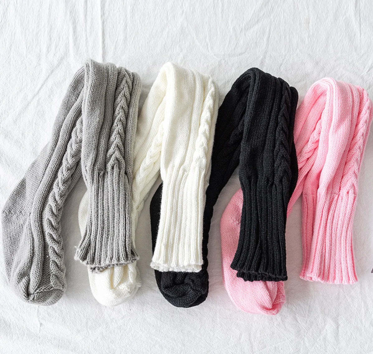 Calzini Sopra Il Ginocchio Lavorati A Maglia Scaldamuscoli Invernali Da Donna Sopra Il Ginocchio Scaldamuscoli Spessi - soufeelit