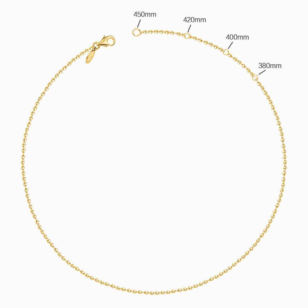 Collana A Medaglione Ovale Con Incisione In Oro 14k Incisa