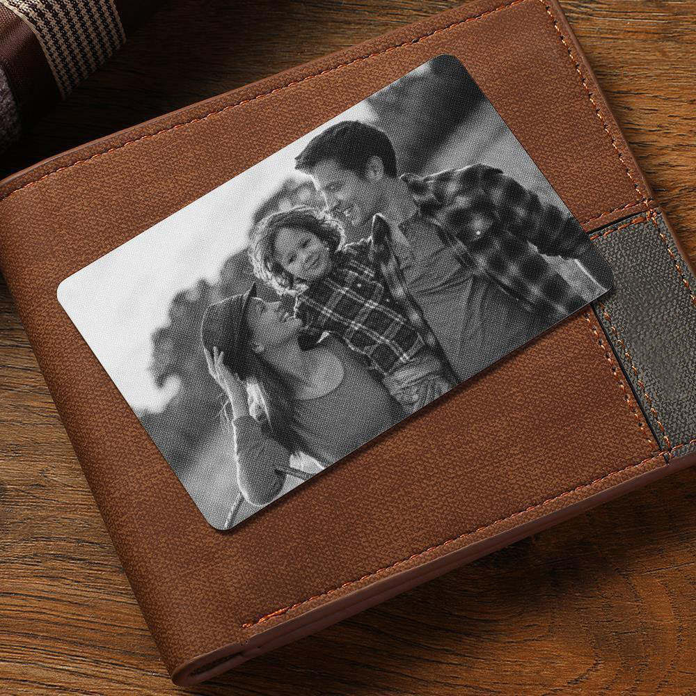 Scheda inserto portafoto personalizzata nera&Personalizzare Un Portafoglio