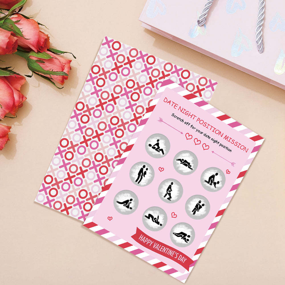 Giorno Di San Valentino Data Notte Naughty Scratch Card Surprise Funny Position Scratch Off Card - soufeelit