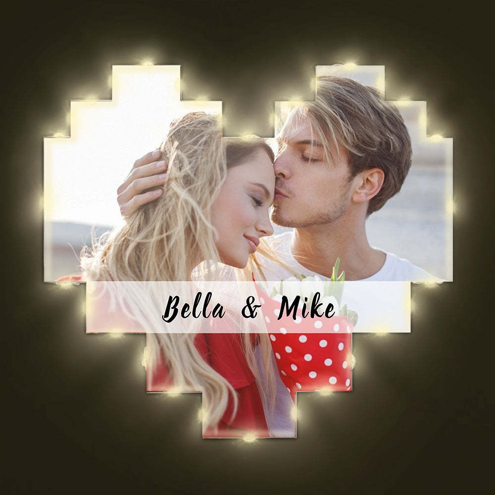 Personalizzato Photo Collage Photo Light Lampada Da Parete Regalo Di San Valentino Photo Board Acrilico Per La Moglie - soufeelitLampada Personalizzata