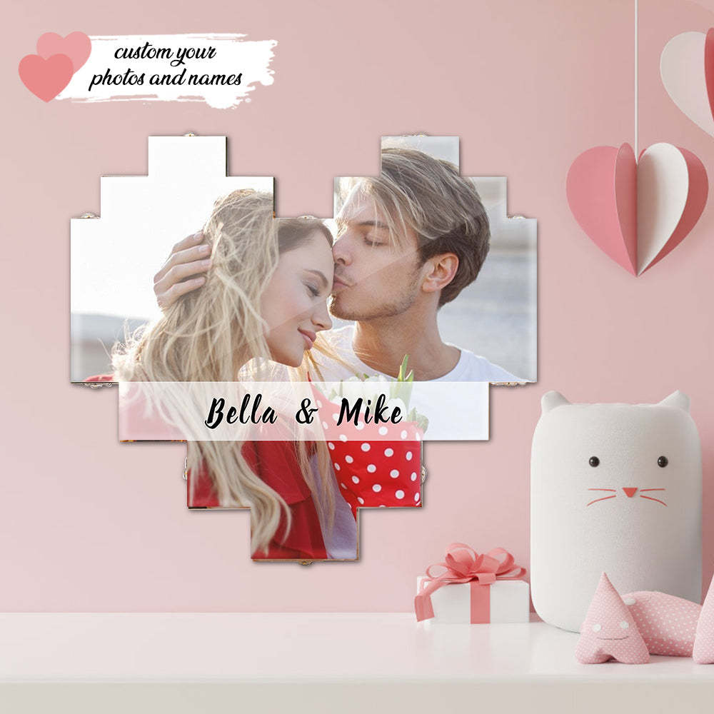 Personalizzato Photo Collage Photo Light Lampada Da Parete Regalo Di San Valentino Photo Board Acrilico Per La Moglie - soufeelitLampada Personalizzata