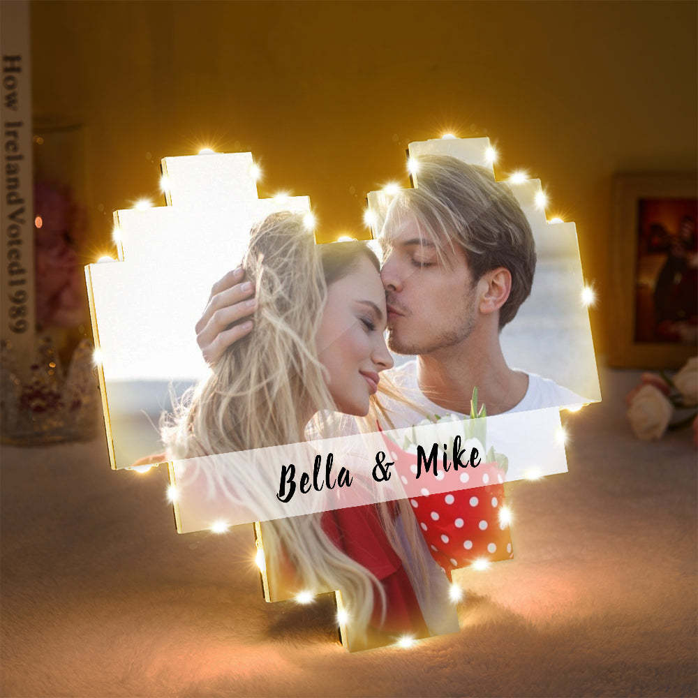 Personalizzato Photo Collage Photo Light Lampada Da Parete Regalo Di San Valentino Photo Board Acrilico Per La Moglie - soufeelitLampada Personalizzata
