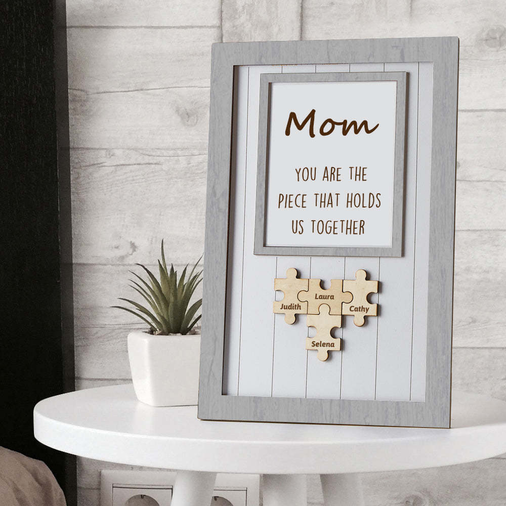 Segno Del Puzzle Della Mamma Per La Festa Della Mamma, Sei Il Pezzo Che Ci Tiene Insieme, Regalo Personalizzato Mamma Perfetta - soufeelit