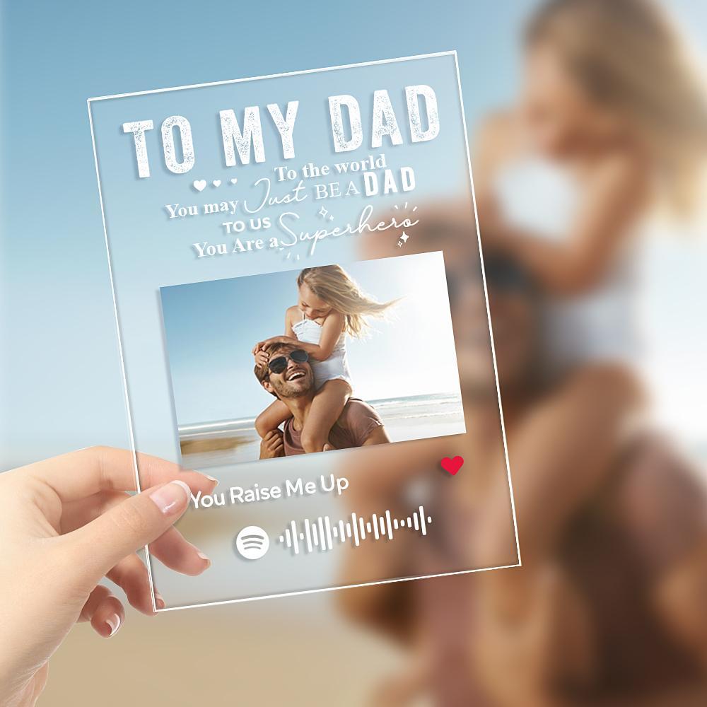 Testo Personalizzato Con Incisione Fotografica Spotify Targa Il Miglior Regalo Di Sempre Per Papà Per Papà