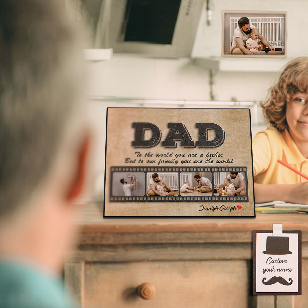 Custom Desktop Picture Frame Personalized Film Frame Father's Day Gift for Dad - soufeelit