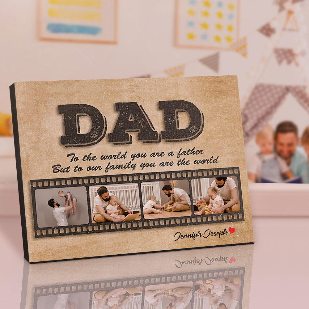 Custom Desktop Picture Frame Personalized Film Frame Father's Day Gift for Dad - soufeelit