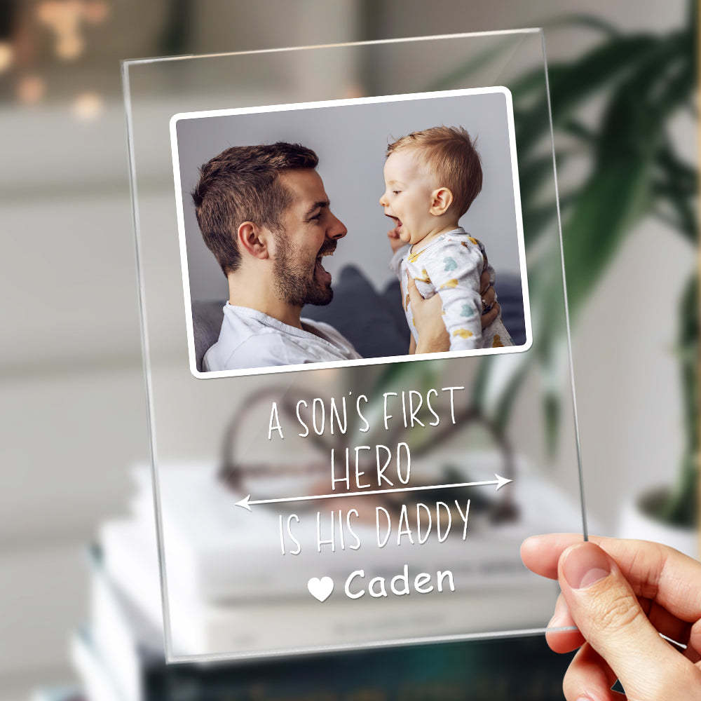 Regalo Personalizzato Per La Festa Del Papà Con Base In Plastica Con Nome E Foto - soufeelit
