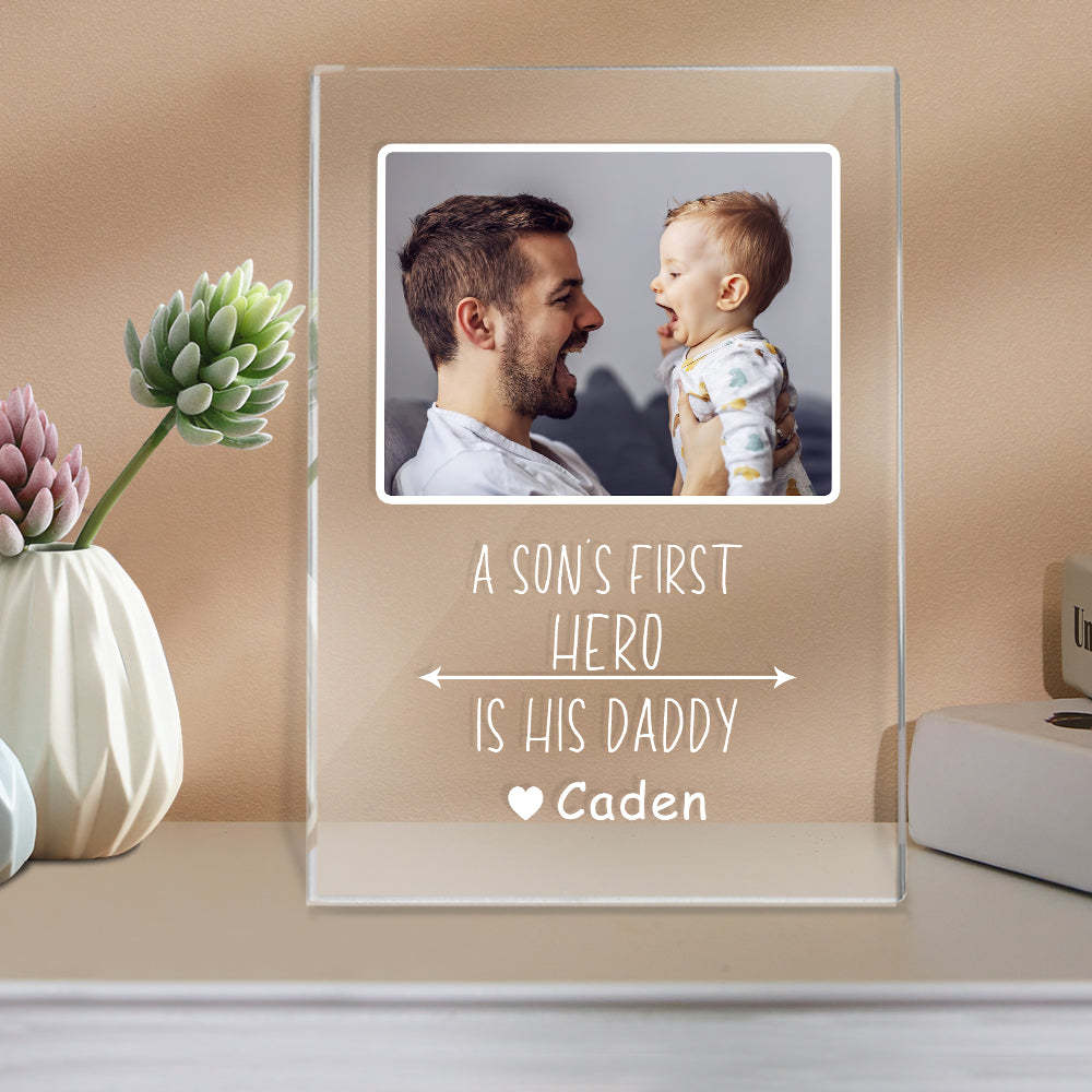 Regalo Personalizzato Per La Festa Del Papà Con Base In Plastica Con Nome E Foto - soufeelit