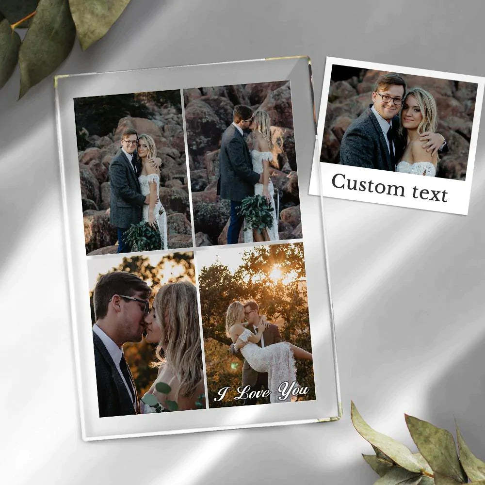 Portachiavi In acrilico Multifoto Personalizzato Portachiavi Con Foto Collage Personalizzato Per Amante - soufeelit
