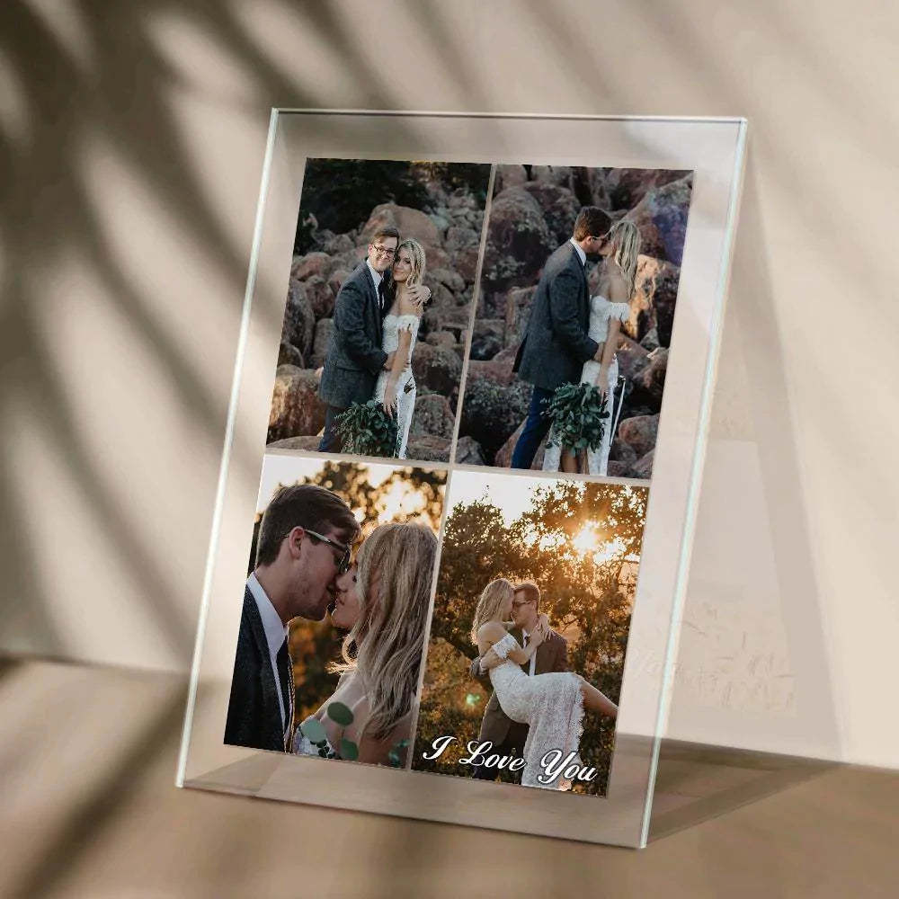Portachiavi In ​​​​acrilico Multifoto Personalizzato Portachiavi Con Foto Collage Personalizzato Per Amante - soufeelit