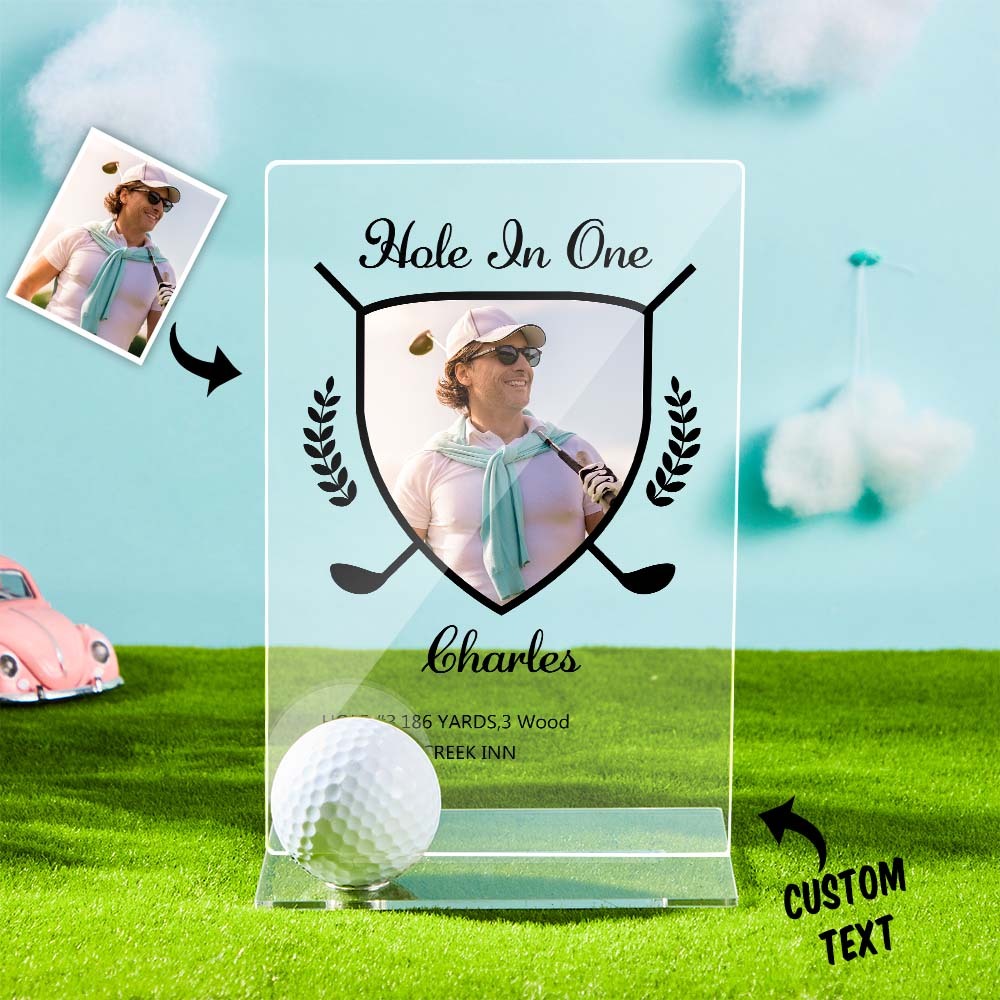 Targa Da Golf Acrilica Con Foto Personalizzata Espositore Per Pallina Da Golf Personalizzata Trofeo Regalo Per Gli Amanti Del Golf - soufeelit