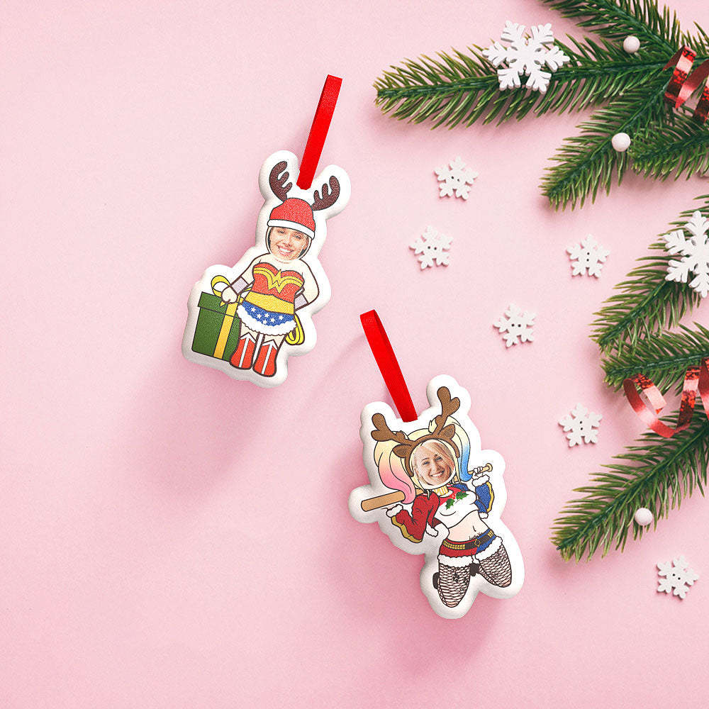 Decorazioni Personalizzate Per Supereroi Faccia Personalizzata Decorazioni Natalizie Da Appendere Set Di Decorazioni Per Supereroi Regali Per Besties - soufeelit