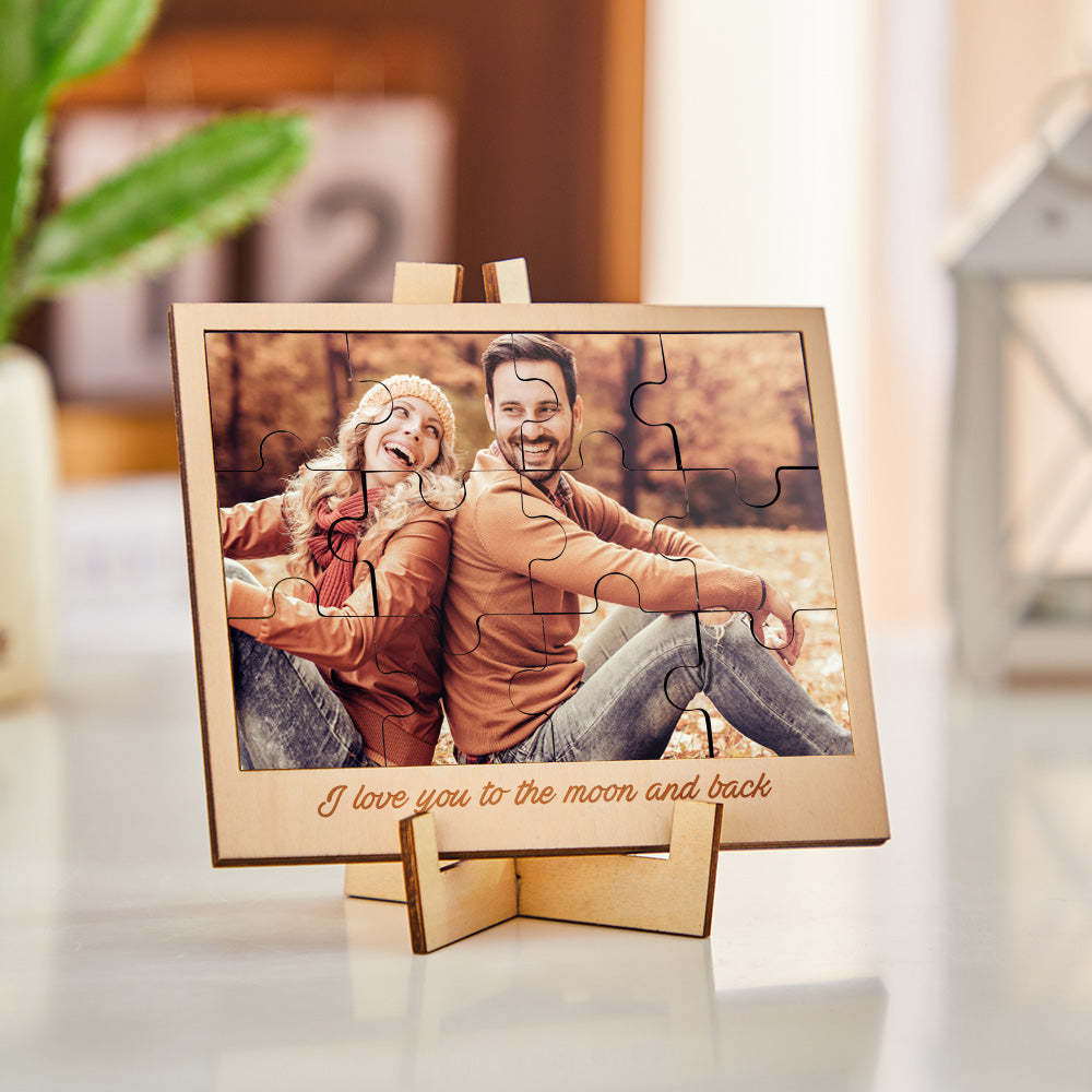 Cornice Per Foto Incisa Con Foto Personalizzata Puzzle Creativo Regali In Legno - soufeelit