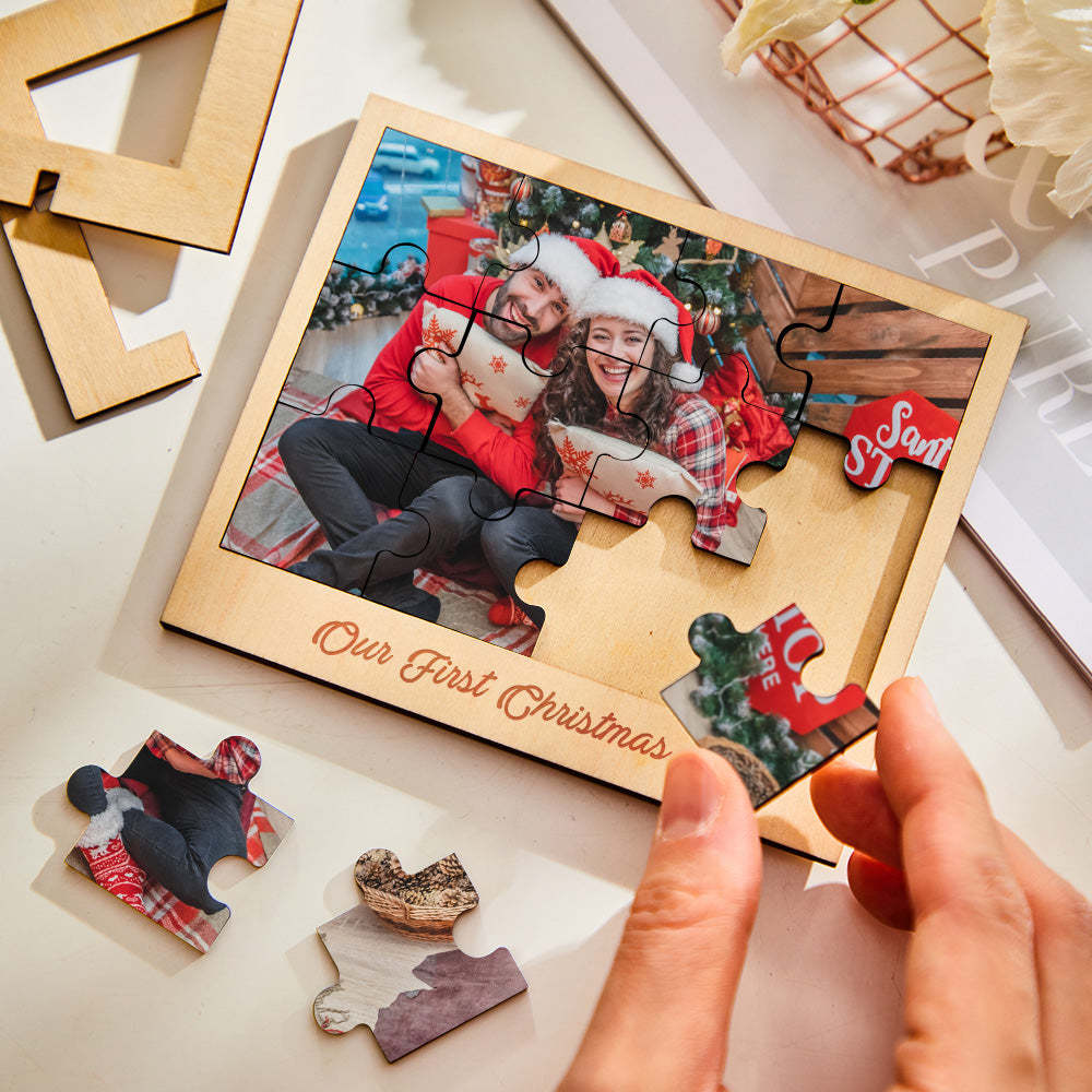 Cornice Per Foto Incisa Con Foto Personalizzata Puzzle Creativo Regali In Legno - soufeelit