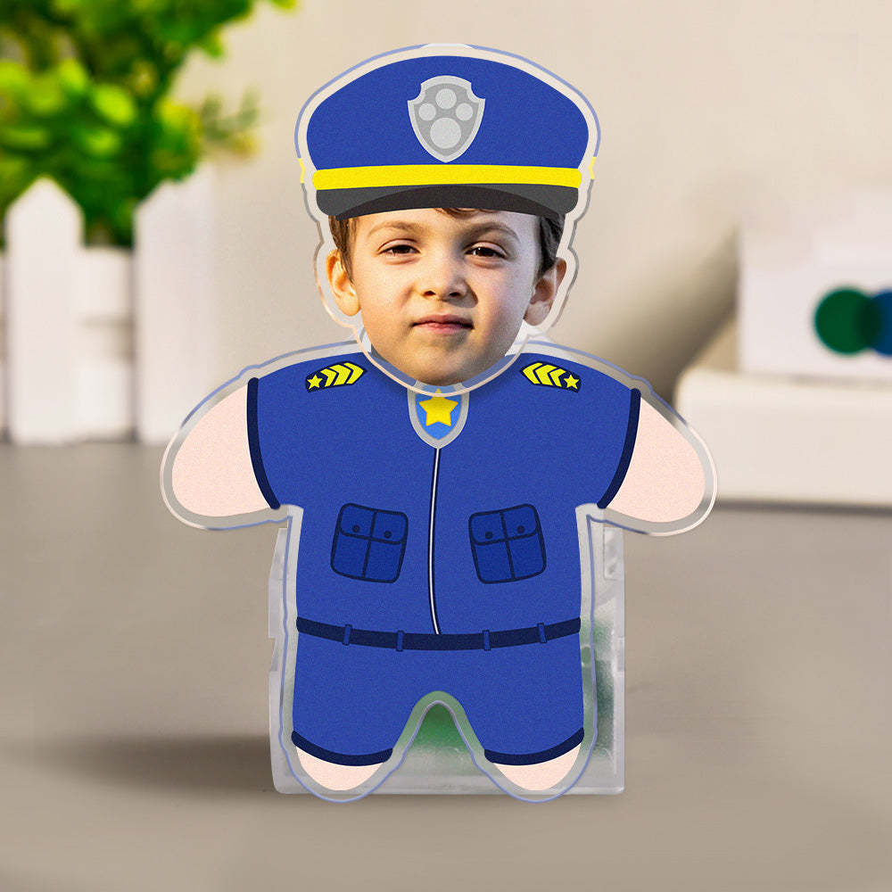 Custom Face Police Scuotere La Testa Ornamento Personalizzato Car Cruscotto Decorazione Home Desktop Ornament - soufeelit