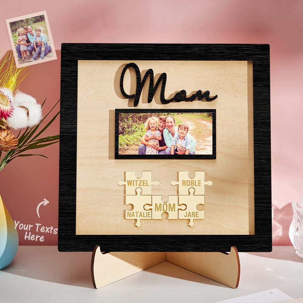 Ornamento Personalizzato Con Foto Incisa Puzzle Per La Festa Della Mamma Regali Commemorativi In ​​​​legno - soufeelit