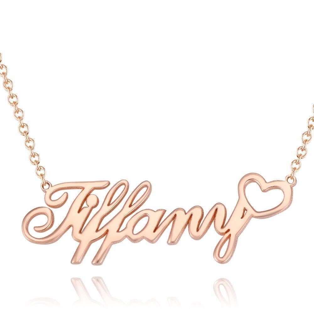 Collana Con Nome A Cuore Piccolo Personalizzato, Personalizza I Regali Per Il Tuo Nome