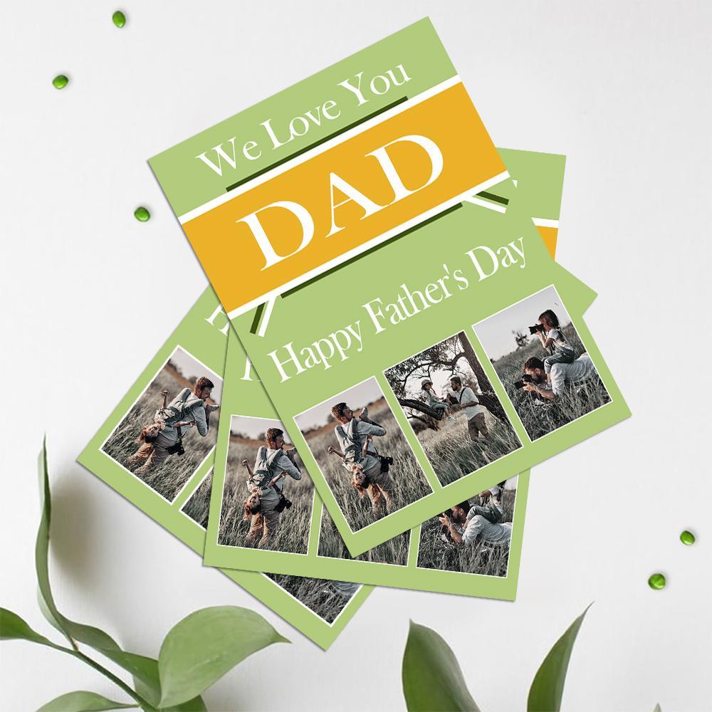 Biglietto Di Auguri Personalizzato Con 3 Foto Regalo Speciale Per La Festa Del Papà - soufeelit