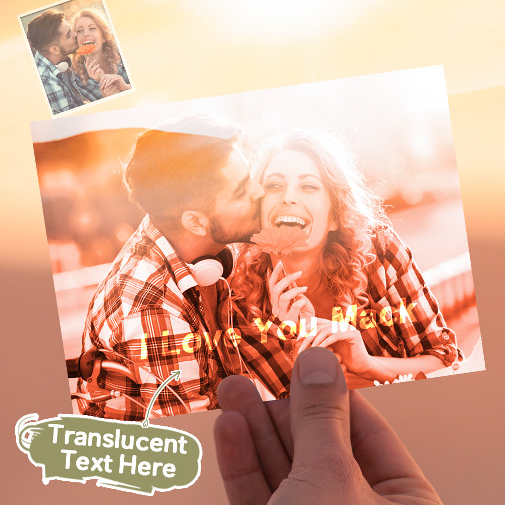 Biglietto Di Auguri Personalizzato Con Foto Incisa Biglietto Di Testo Nascosto Regalo Creativo Per L'amante - soufeelit