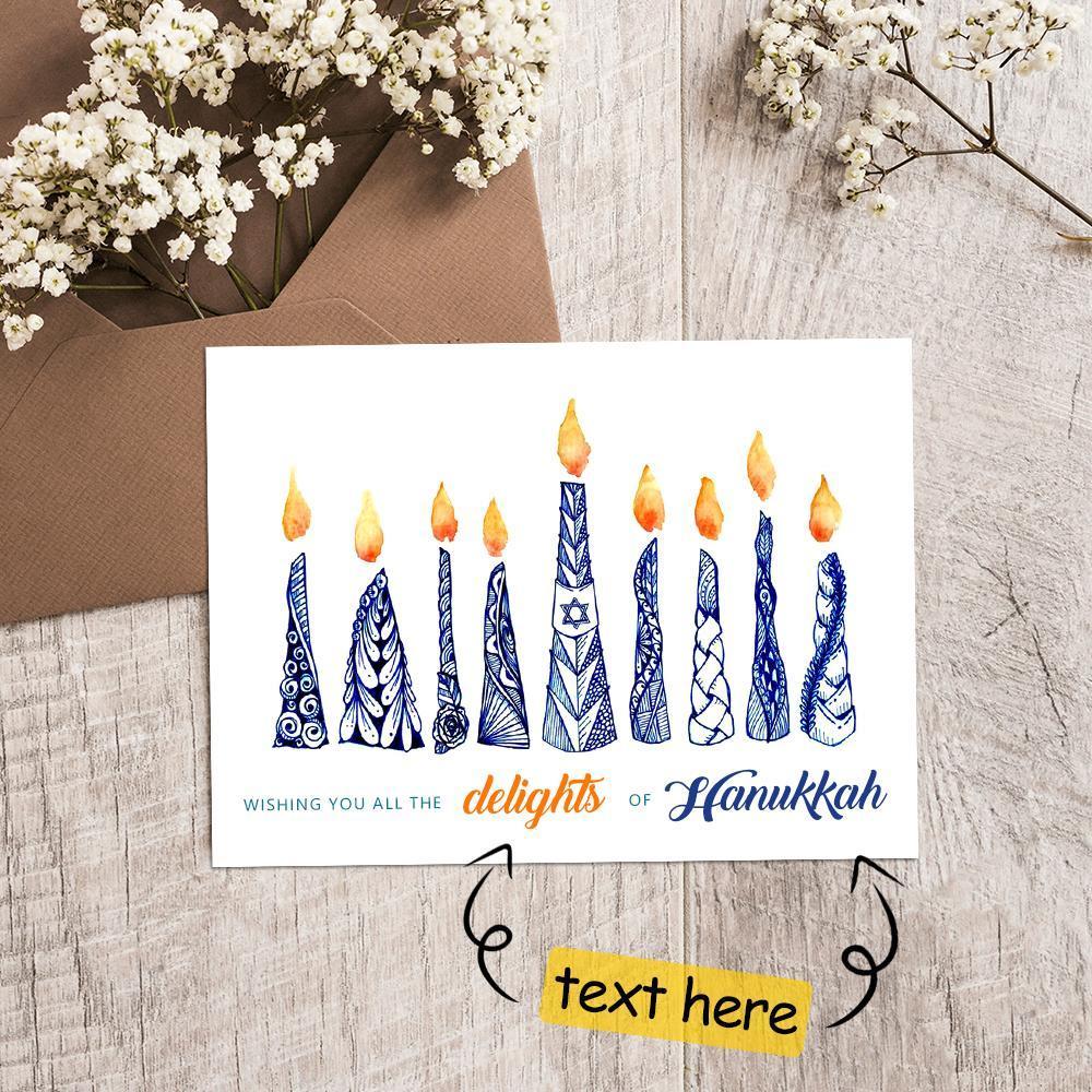 Biglietto Personalizzato Inciso Buono Hanukkah 2021 Buono Regalo