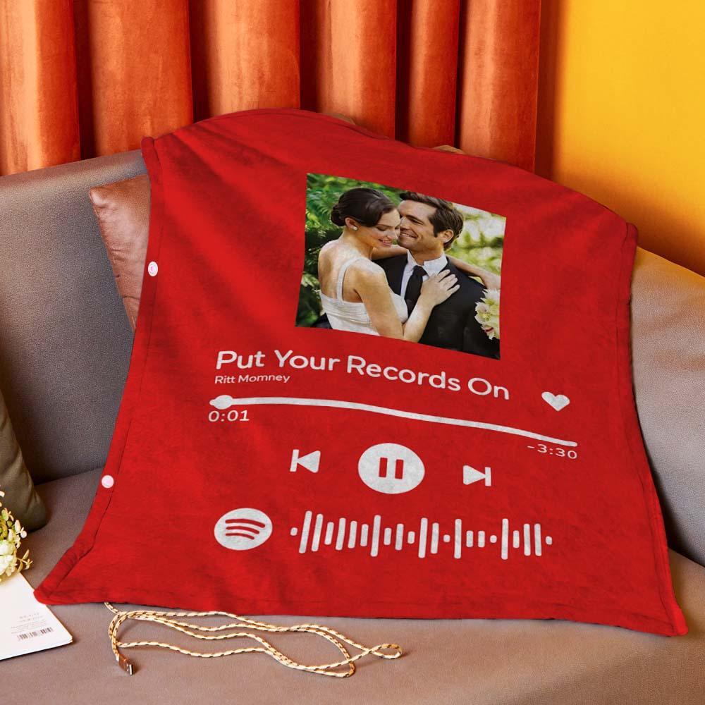 Coperta Riscaldata Con Codice Spotify Personalizzata Coperta Con Foto Regalo Caldo Invernale 10 Impostazioni Di Calore Coperta Riscaldante Con 3 Impostazioni Di Tempo - soufeelit