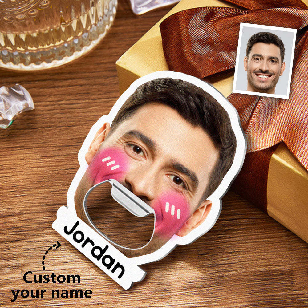 Apribottiglie Divertente Unico Con Faccia Personalizzata Regalo Apribottiglie In Metallo Con Nome Inciso Personalizzato - soufeelit