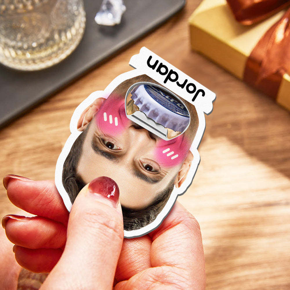 Apribottiglie Divertente Unico Con Faccia Personalizzata Regalo Apribottiglie In Metallo Con Nome Inciso Personalizzato - soufeelit