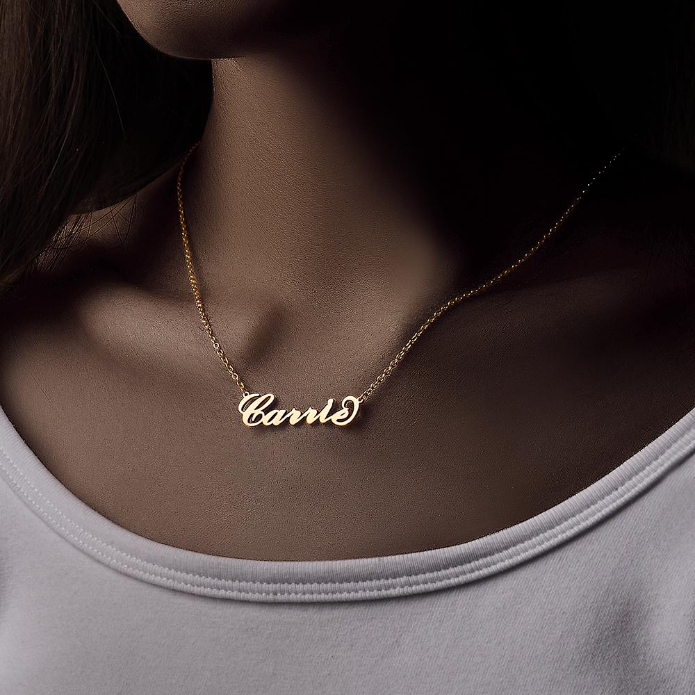 Colar Com Nome De Ouro Soufeel "Carrie" No Estilo "Carrie" Presentes De Natal