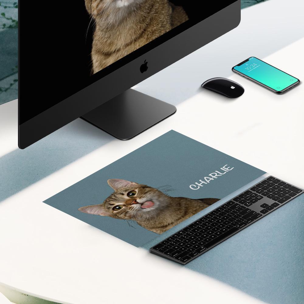 Tappetino Per Mouse Personalizzato Con Foto Per Animali Domestici Regalo Di Testo Personalizzato