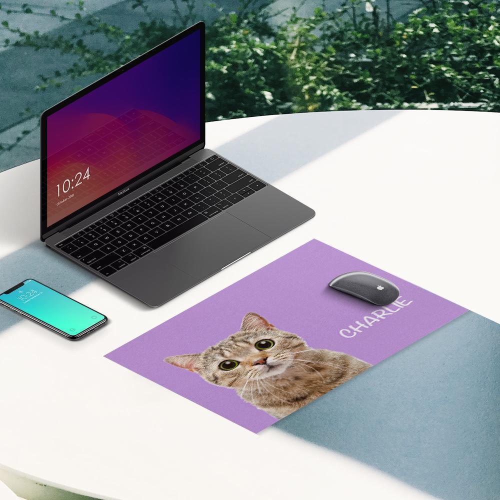 Tappetino Per Mouse Personalizzato Con Foto Per Animali Domestici Regalo Di Testo Personalizzato