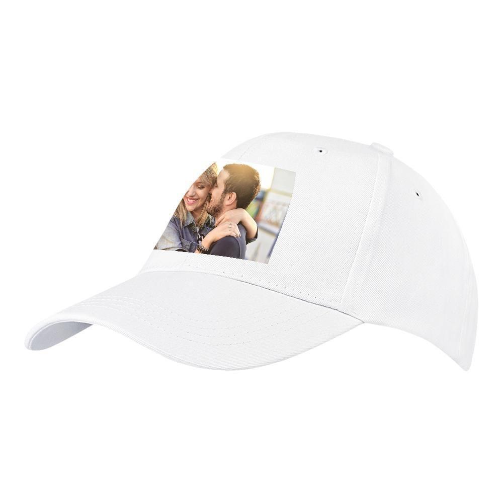 Cappellino Da Baseball Con Foto Personalizzato Bianco