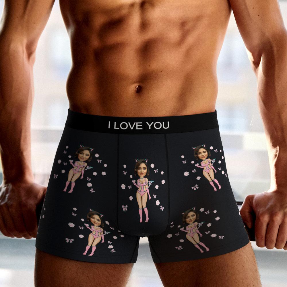 Boxer Fotografico Personalizzato Catwoman Underwear Men's Underwear Gift For Boyfriend Ar Visualizza Il Regalo Di San Valentino - soufeelit