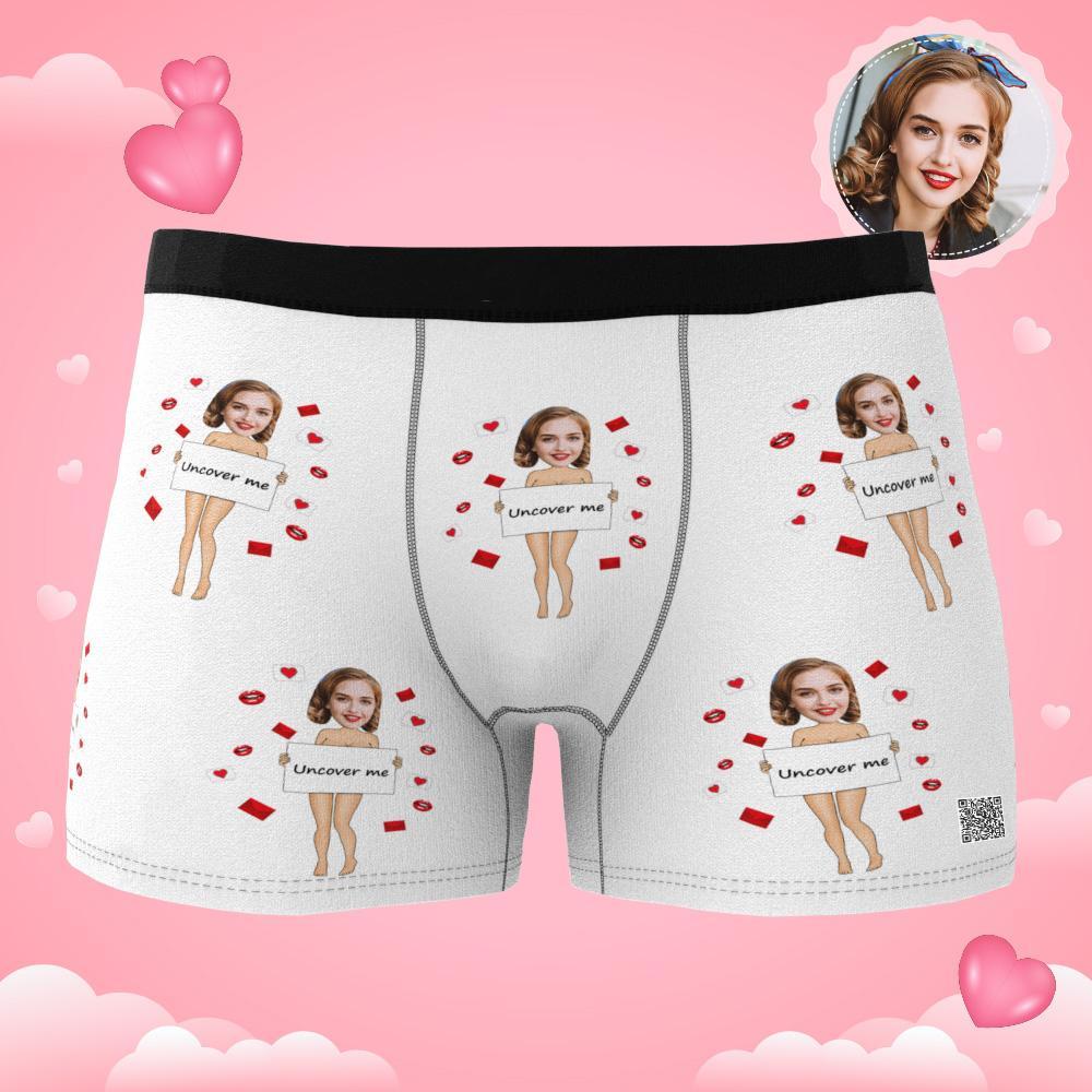 Boxer Fotografico Personalizzato Uncover Me Underwear Regalo Intimo Maschile Per Fidanzato Ar Visualizza Il Regalo Di San Valentino