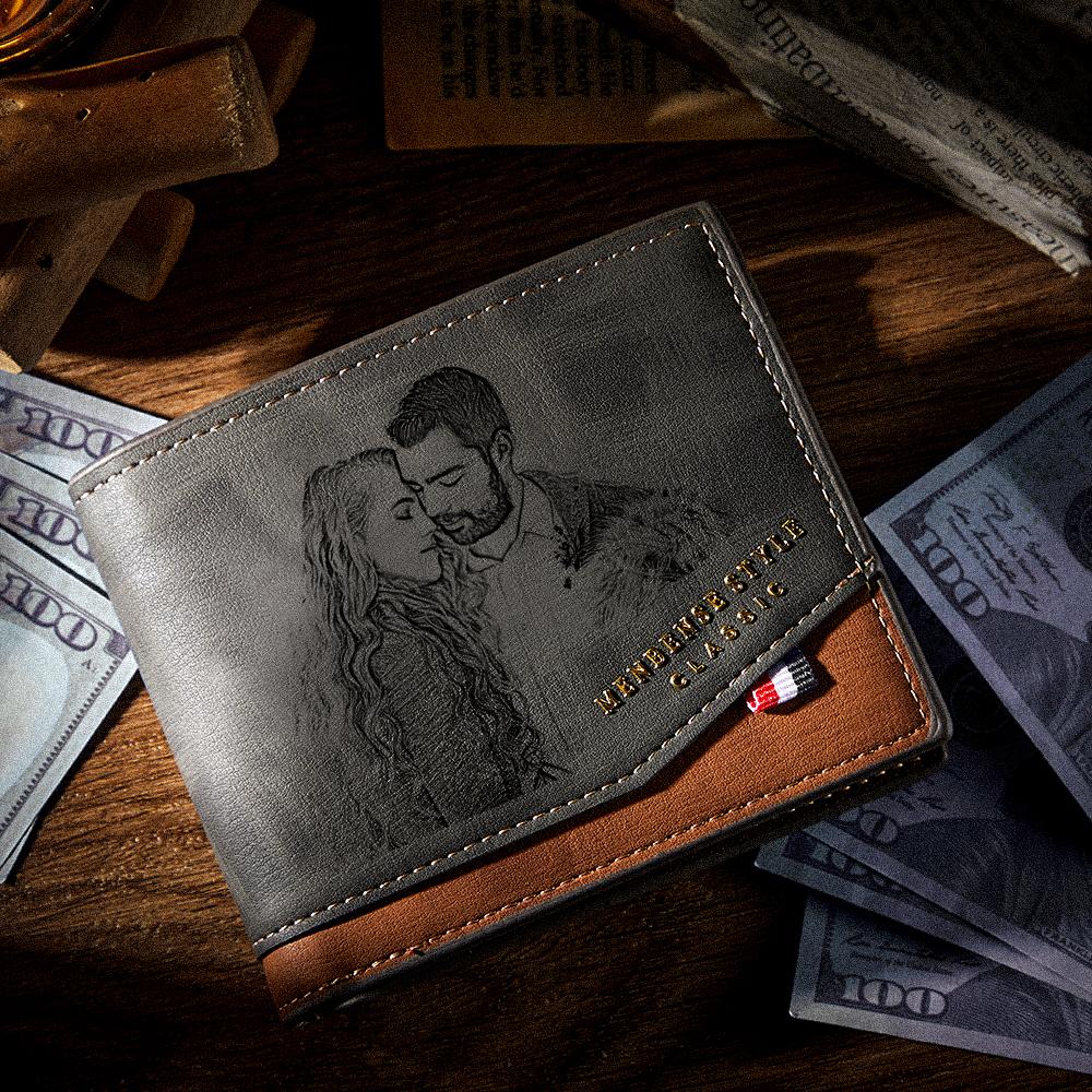 Portafoglio Con Foto Personalizzato Regali Da Uomo Per Affari - soufeelit