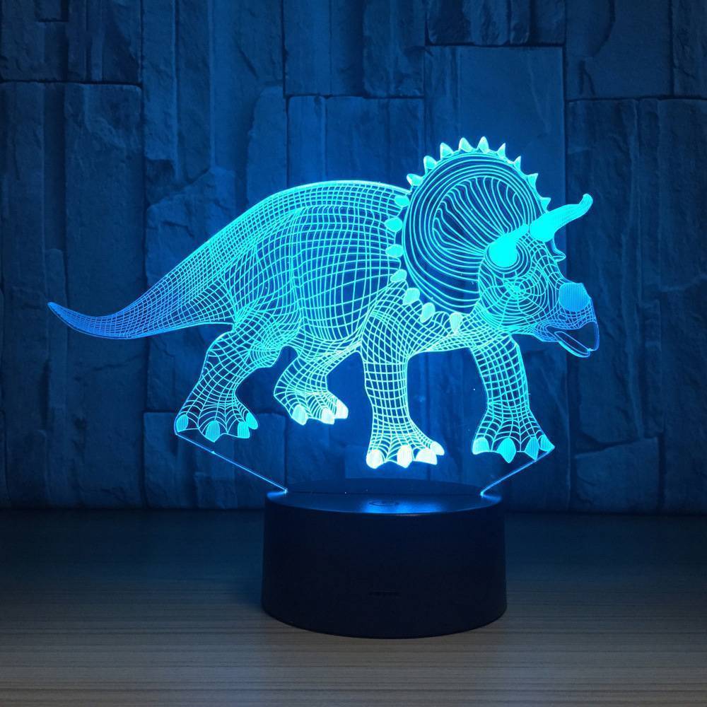 Dinosauro 3d Luce Notturna Colorata Tocca Sette Cambi Di Colore