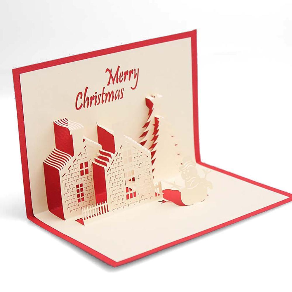 Cartolina d'auguri Buon Natale 3D Pupazzo