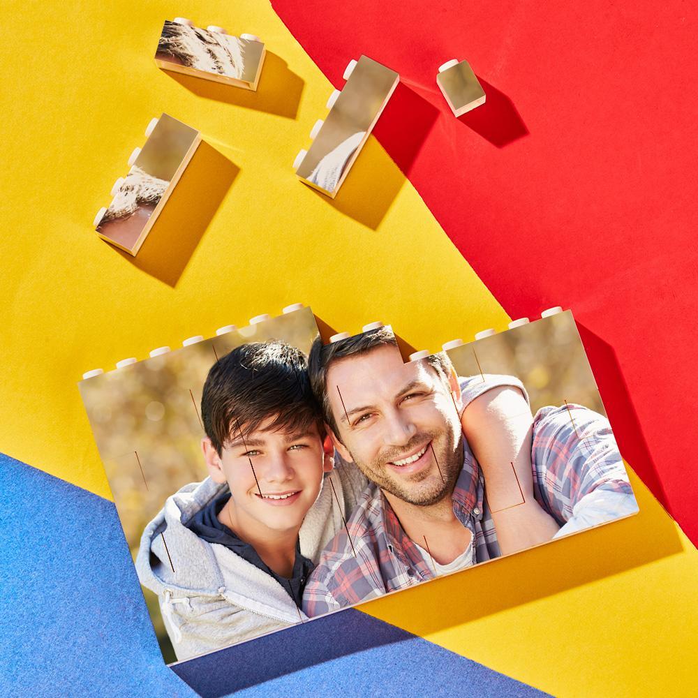 Mattoni Da Costruzione Personalizzati Blocco Fotografico Personalizzato Regalo A Forma Quadrata Per Padre - soufeelit