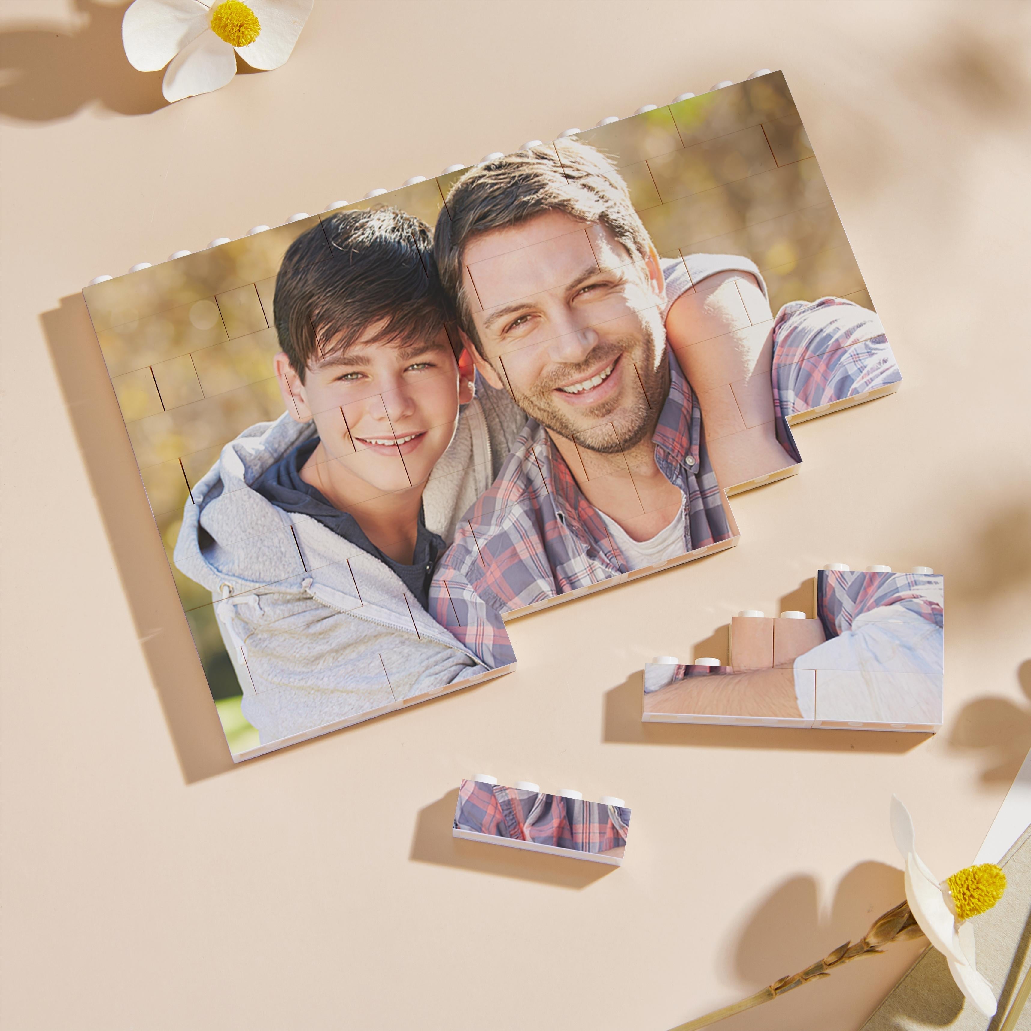 Mattoni Da Costruzione Personalizzati Blocco Fotografico Personalizzato Regalo A Forma Quadrata Per Padre - soufeelit