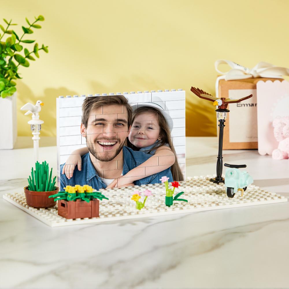 Mattoni Da Costruzione Personalizzati Blocco Fotografico Personalizzato Regalo A Forma Quadrata Per Padre - soufeelit