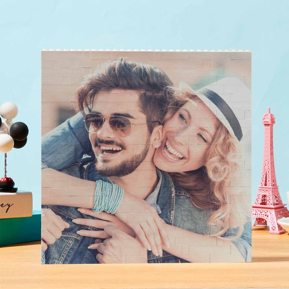 Cornice Di Testo Personalizzata Con Codice Spotify Per Blocco Foto Quadrato In Mattoni Da Costruzione Personalizzati - soufeelit